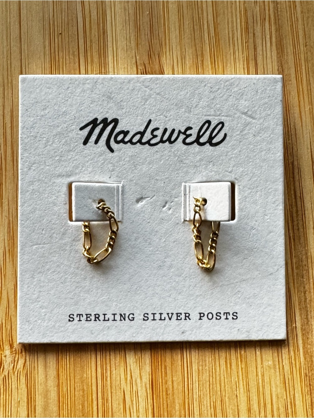 Madewell Dainty Gold Chain Link  Earrings